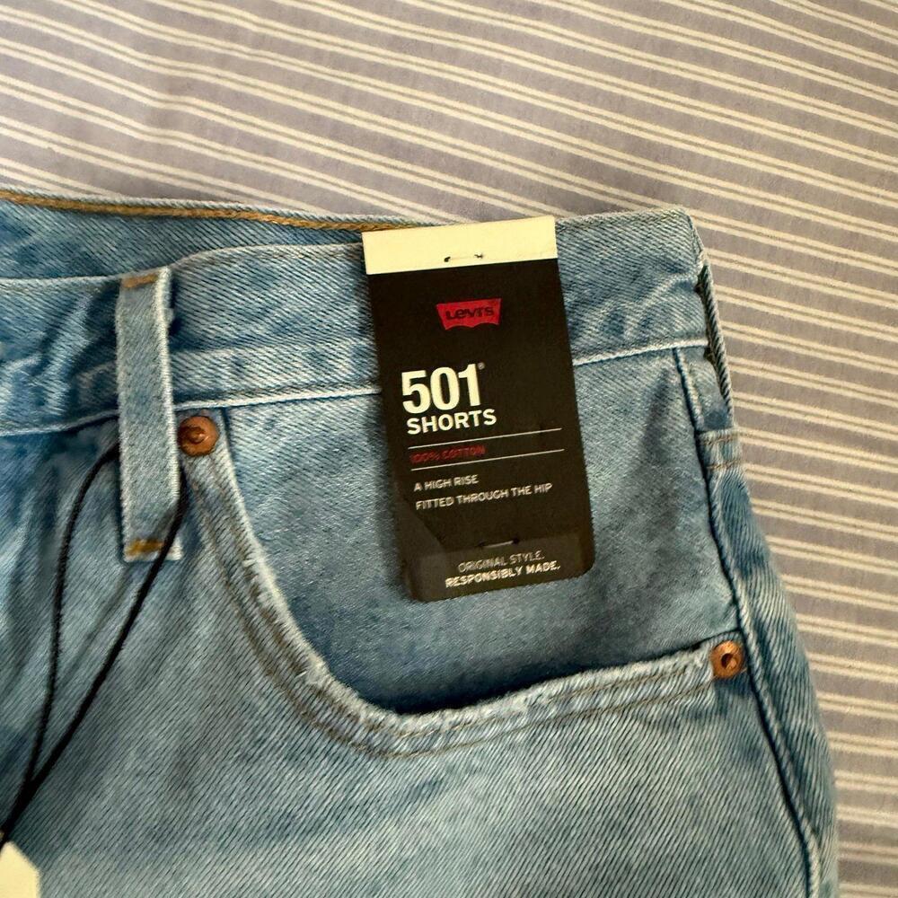 Levis 501 High Rise Denim Shorts